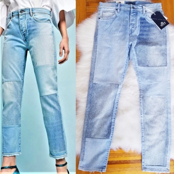 Levi's Slouchy Tapered High Rise Patch Work Jeans - Picture 2 of 8